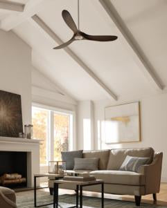 Visual Comfort Fan Maverick 70" Ceiling Fan - Brushed Steel, Handheld Remote, 6-speed, Reverse, indoor/outdoor 3MAVR70BS