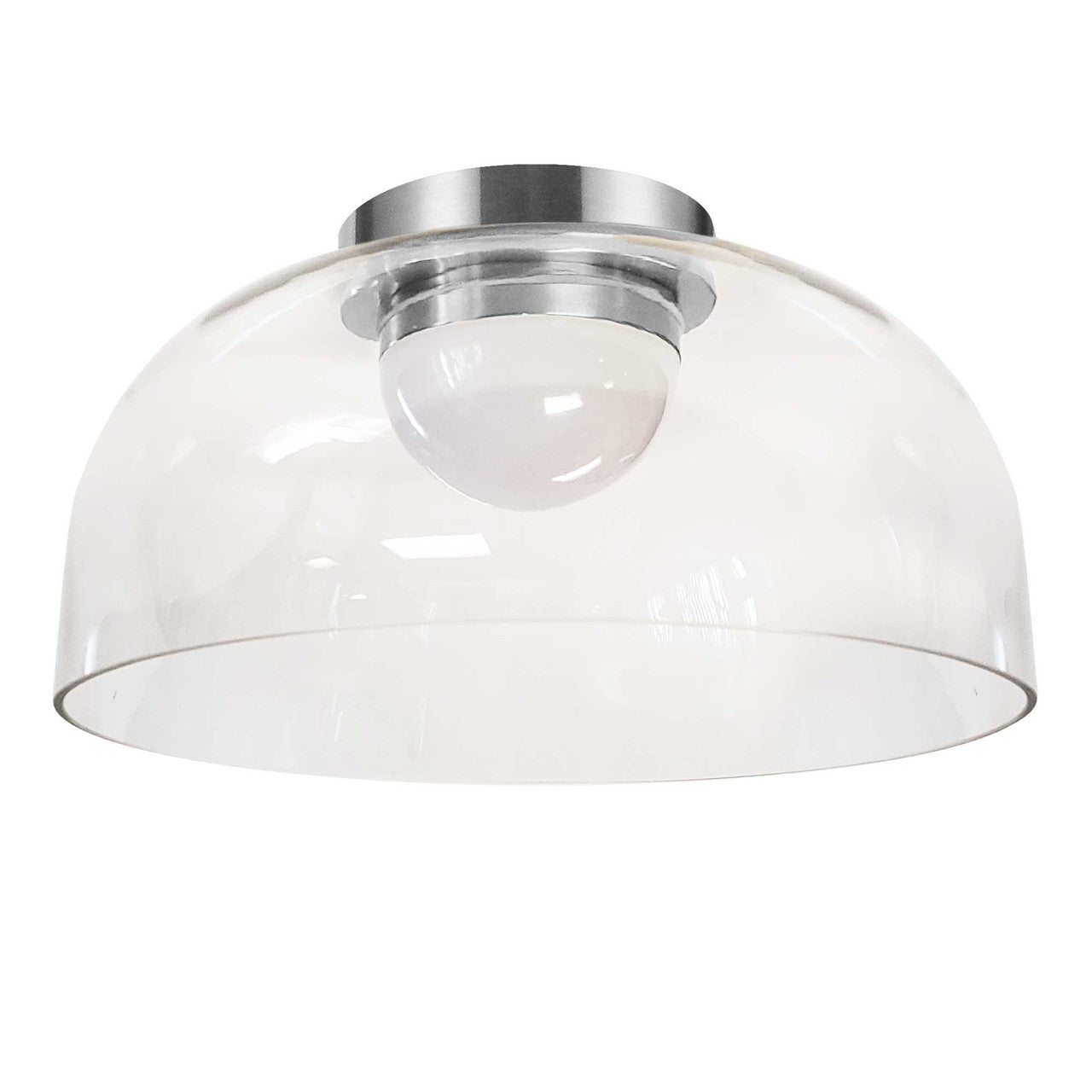 Dainolite 10W LED Nadine Flush Mount Polished Chrome w/ Clear Glass NAD-1210LEDFH-PC