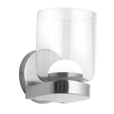 Dainolite 10W LED Nadine Wall Sconce Polished Chrome w/ Clear Glass NAD-510LEDW-PC