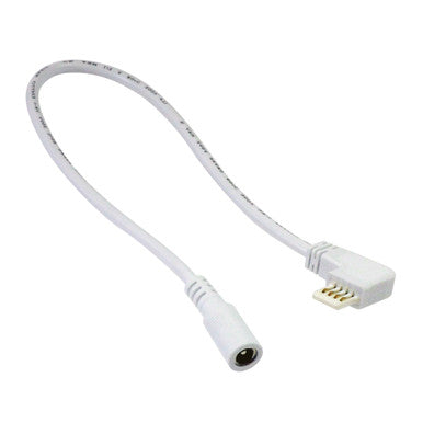 Nora Lighting 12"  Side Power Line Cable for Lightbar Silk, Left, White NAL-807LW