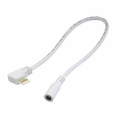 Nora Lighting 12"  Side Power Line Cable for Lightbar Silk, Right, White NAL-807W