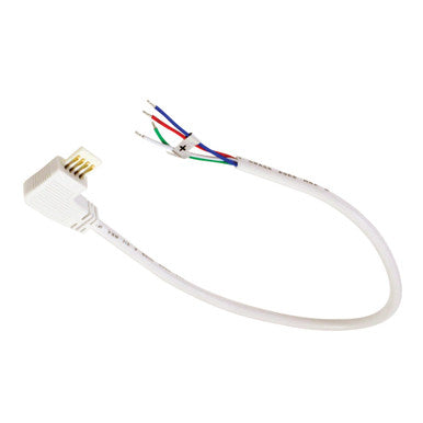 Nora Lighting 12" Side Power Line Cable Open Wire for Lightbar Silk, Left, White NAL-811/12LW