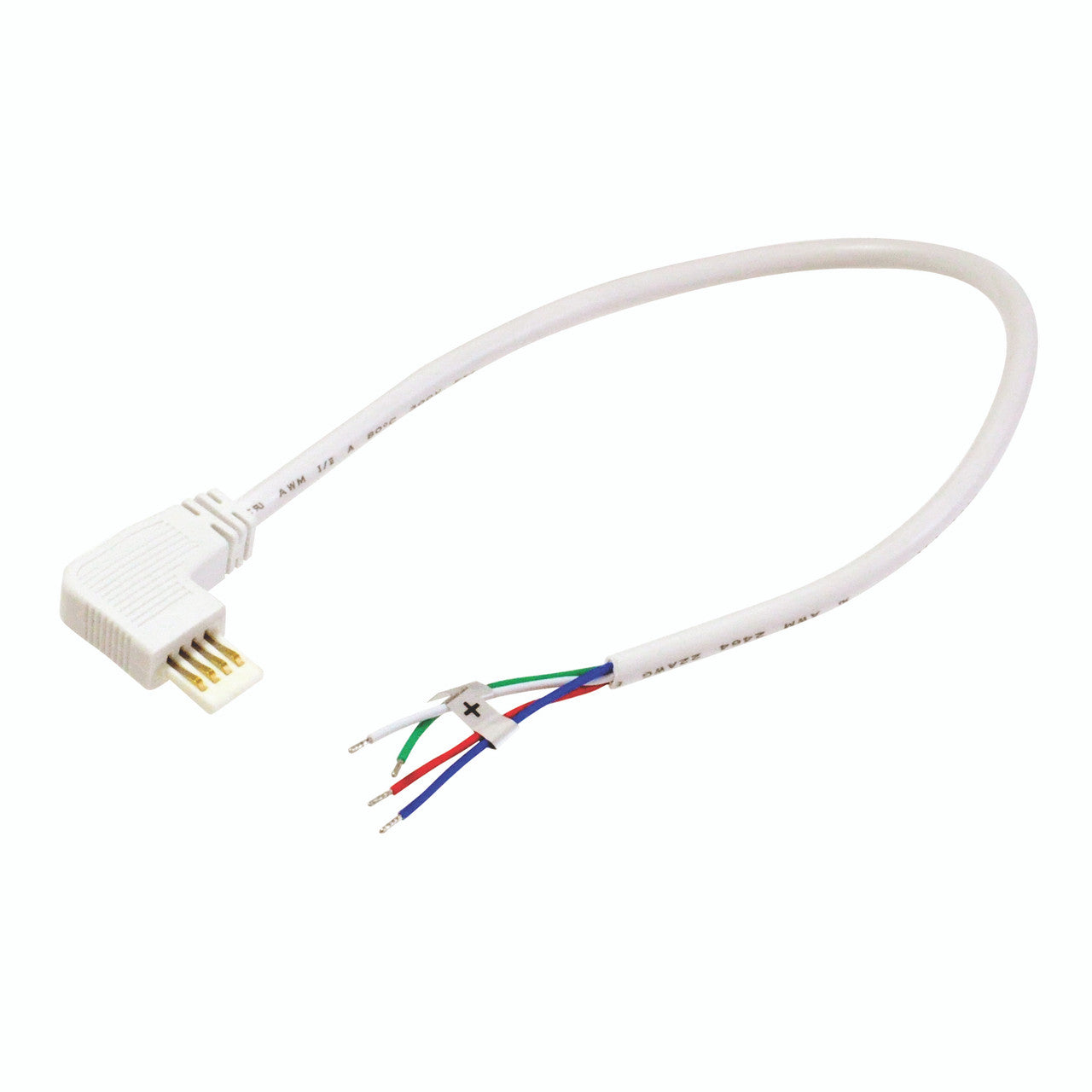 Nora Lighting 12" Side Power Line Cable Open Wire for Lightbar Silk, Right, White NAL-811/12W