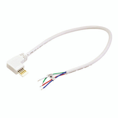 Nora Lighting 12" Side Power Line Cable Open Wire for Lightbar Silk, Right, White NAL-811/12W