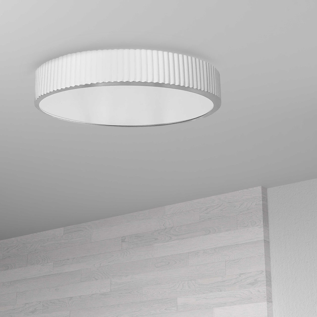 Dainolite 30W LED Flush mount, Matte White with White Acrylic Diffuser NBO-1830LEDFH-MW