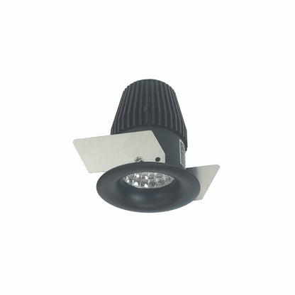 Nora Lighting 1" Iolite LED BWF Round Bullnose, 600lm, 4000K, Black Reflector / Black Flange NIOB-1RNB40XBB