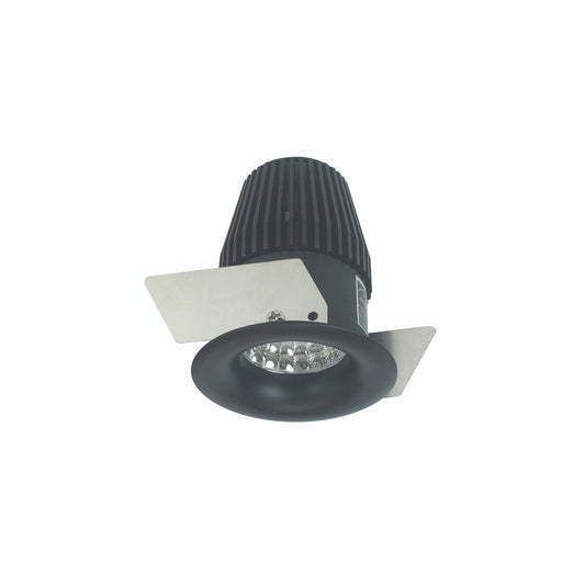 Nora Lighting 1" Iolite LED BWF Round Bullnose, 600lm, 5000K, Black Reflector / Black Flange NIOB-1RNB50XBB