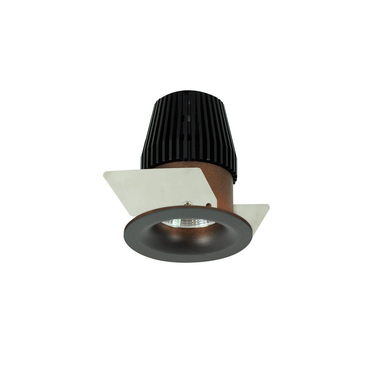 Nora Lighting 1" Iolite LED BWF Round Bullnose, 600lm, 3500K, Bronze Reflector / Bronze Flange NIOB-1RNB35XBZ