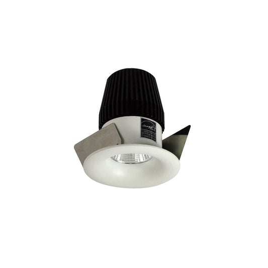 Nora Lighting 1" Iolite LED BWF Round Bullnose, 600lm, 3500K, White Reflector / White Flange NIOB-1RNB35XWW