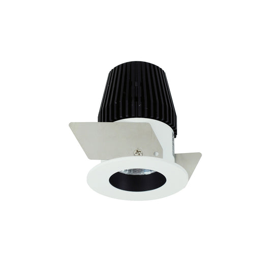 Nora Lighting 1" Iolite LED NTF Round Reflector, 600lm, 4000K, Black Reflector / White Flange NIO-1RNG40XBW