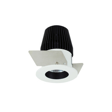 Nora Lighting 1" Iolite LED NTF Round Reflector, 600lm, 4000K, Black Reflector / White Flange NIO-1RNG40XBW