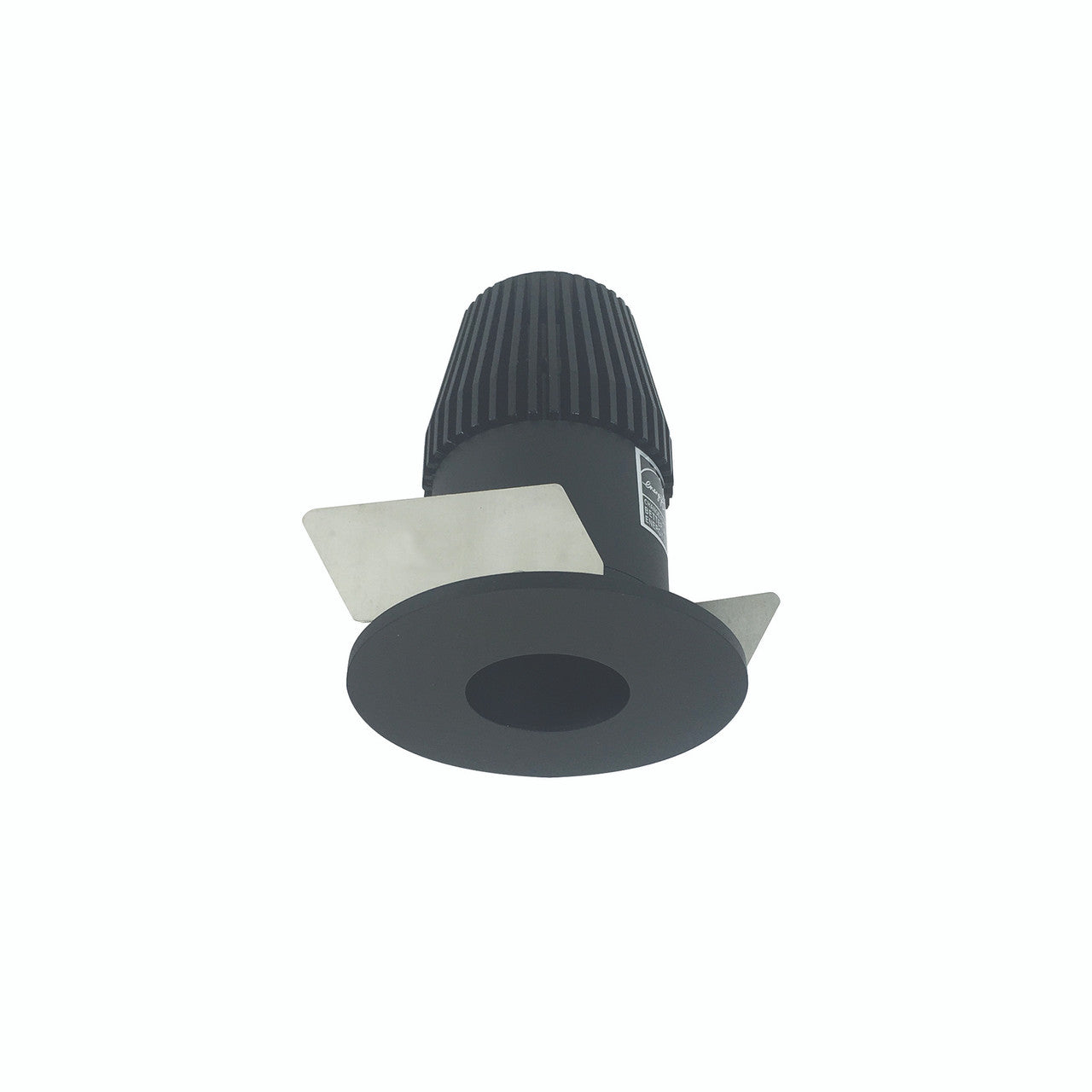 Nora Lighting 1" Iolite LED BWF Round Pinhole, 600lm, 3500K, Black Pinhole / Black Flange NIOB-1RPH35XBB