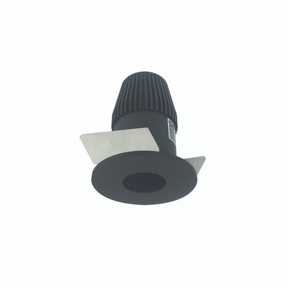 Nora Lighting 1" Iolite LED BWF Round Pinhole, 600lm, 2700K, Black Pinhole / Black Flange NIOB-1RPH27XBB