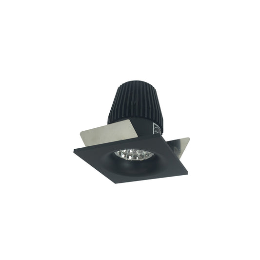 Nora Lighting 1" Iolite LED BWF Square Bullnose, 600lm, 2700K, Black Reflector / Black Flange NIOB-1SNB27XBB