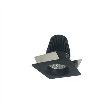 Nora Lighting 1" Iolite LED BWF Square Bullnose, 600lm, 3000K, Black Reflector / Black Flange NIOB-1SNB35XBB