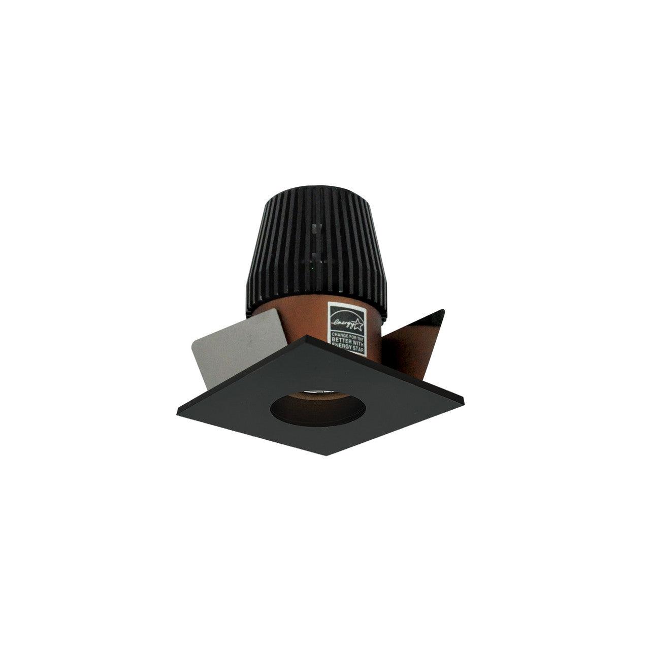 Nora Lighting 1" Iolite LED NTF Square Reflector with Round Aperture, 600lm, 2700K, Bronze Reflector / Bronze Flange NIO-1SNG27XBZ