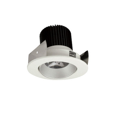 Nora Lighting 2" Iolite LED Round Adjustable Cone Reflector, 10-Degree Optic, 800lm / 12W, 3500K, Haze Reflector / White Flange NIOB-2RC35QHW