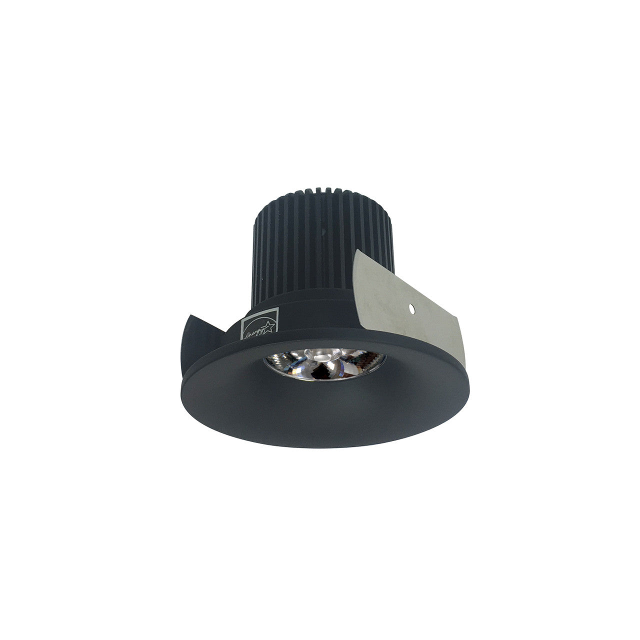 Nora Lighting 2" Iolite LED Round Bullnose, 10-Degree Optic, 800lm / 12W, 3500K, Black Finish NIOB-2RNB35QBB