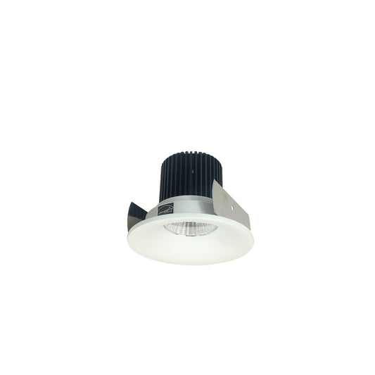 Nora Lighting 2" Iolite LED Round Bullnose, 800lm / 14W, Comfort Dim, Matte Powder White Finish NIOB-2RNBCDXMPW