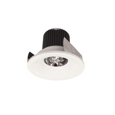 Nora Lighting 2" Iolite LED Round Bullnose, 10-Degree Optic, 800lm / 12W, 4000K, White Finish NIOB-2RNB40QWW