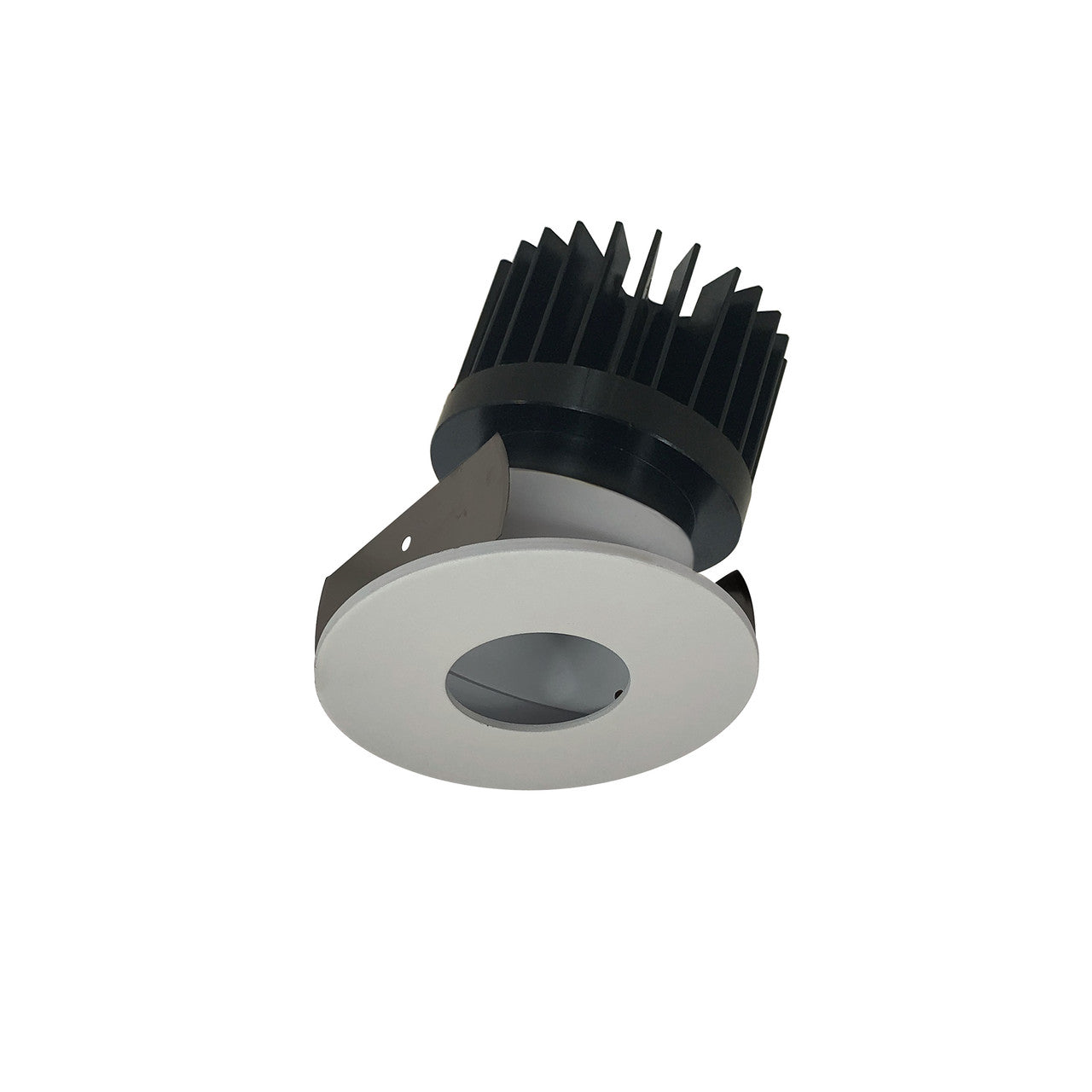 Nora Lighting 2" Iolite LED Round Adjustable Pinhole, 1500lm/2000lm/2500lm (varies by housing), 3000K, White Pinhole / White Flange NIOB-2RPHA30XWW/HL