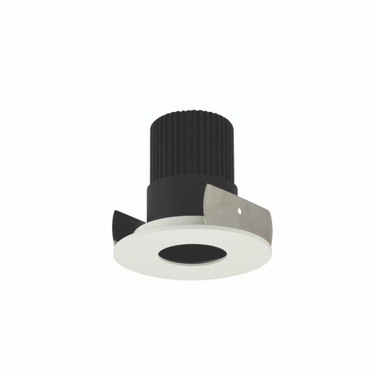 Nora Lighting 2" Iolite LED Round Pinhole, 10-Degree Optic, 800lm / 12W, 3500K, Black Pinhole / Matte Powder White Flange NIOB-2RPH35QBMPW