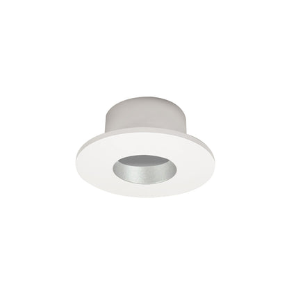 Nora Lighting 1" Iolite Can-less Round Downlight Trim, Haze Reflector / White Flange NIOC-1RNGHW