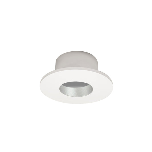 Nora Lighting 1" Iolite Can-less Round Downlight Trim, Haze Reflector / White Flange NIOC-1RNGHW