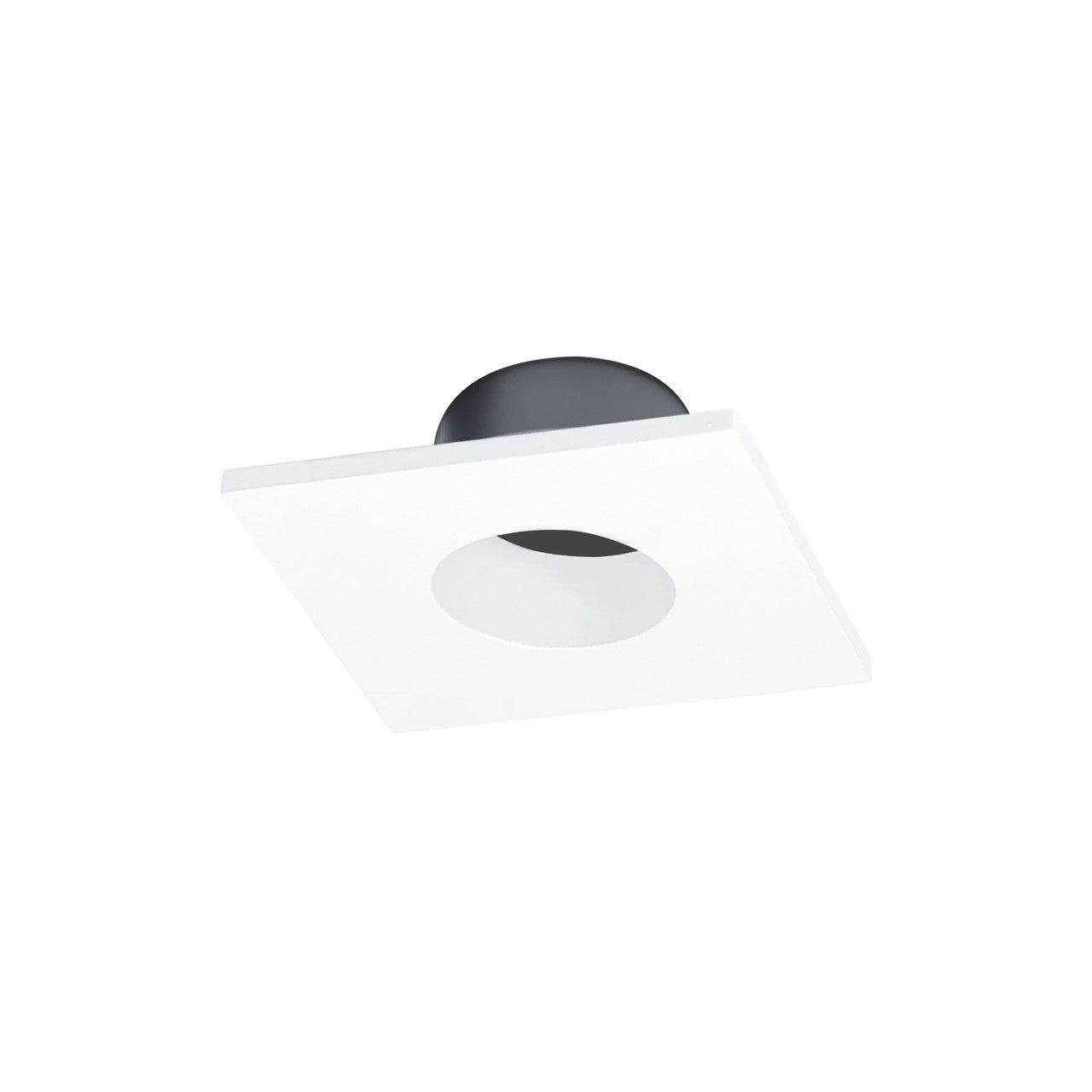 Nora Lighting 1" Iolite Can-less Square Downlight Trim, Matte Powder White finish NIOC-1SNGMPW