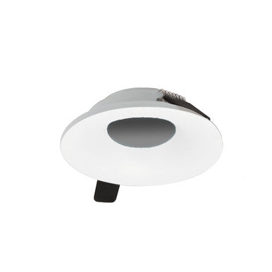 Nora Lighting 2" Iolite Can-less Round Bullnose Trim, Matte Powder White finish NIOC-2RNBMPW