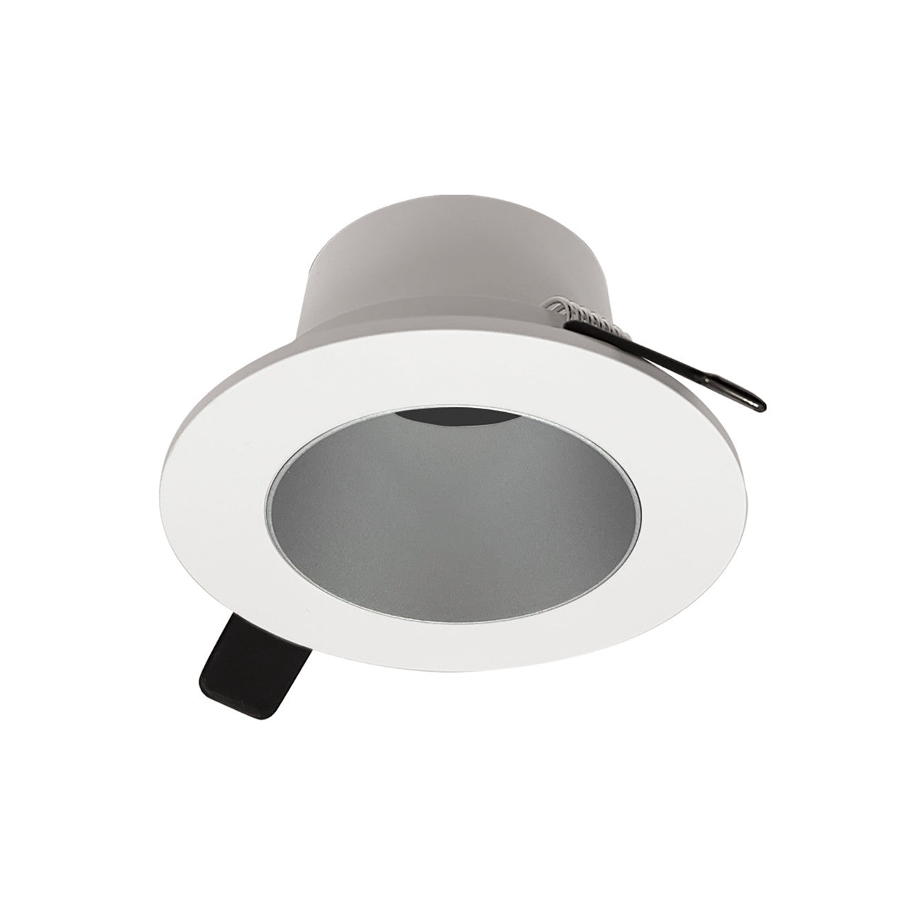 Nora Lighting 2" Iolite Can-less Round Downlight Trim, Haze Reflector / White Flange NIOC-2RNDCHW