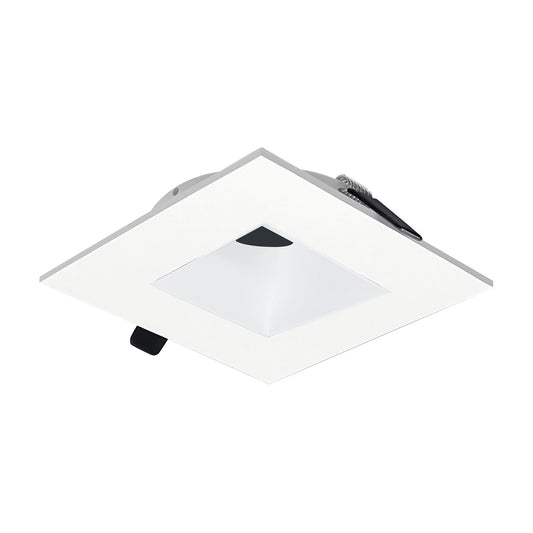 Nora Lighting 2" Iolite Can-less Square Downlight Trim, Matte Powder White finish NIOC-2SNDSQMPW