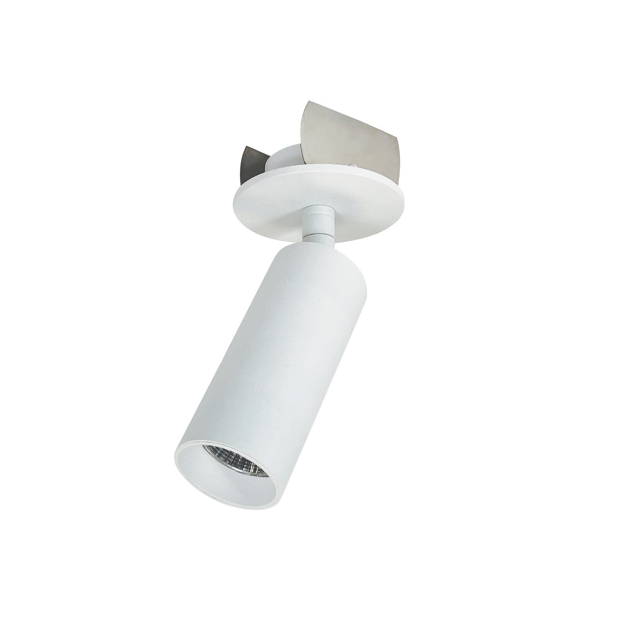 Nora Lighting 1" iPOINT Monopoint Luminaire, Round Cylinder, 750lm, 4000K, 90+CRI, Matte Powder White NIOP-1RCY40XMPW