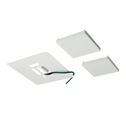 Nora Lighting Surface Mount Kit for L-Line Direct Series, White Finish with White End Caps NLIN-JBCW