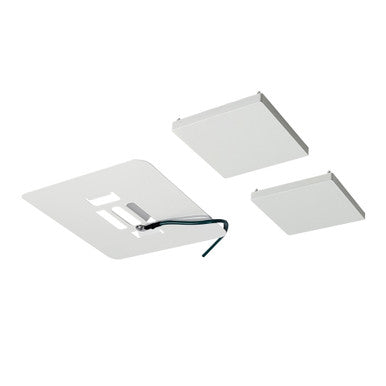 Nora Lighting Surface Mount Kit for L-Line Direct Series, White Finish with White End Caps NLIN-JBCW