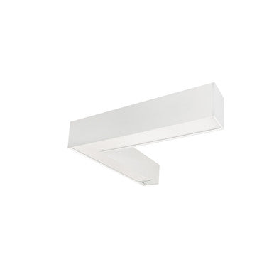 Nora Lighting "L" Shaped L-Line LED Indirect/Direct Linear, 3781lm / Selectable CCT, White Finish, with Motion Sensor NLUD-L334W/OS