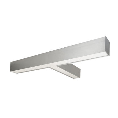 Nora Lighting "T" Shaped L-Line LED Indirect/Direct Linear, 5027lm / Selectable CCT, Aluminum Finish NLUD-T334A