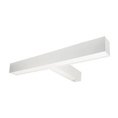 Nora Lighting "T" Shaped L-Line LED Indirect/Direct Linear, 5027lm / Selectable CCT, White Finish, with Motion Sensor NLUD-T334W/OS