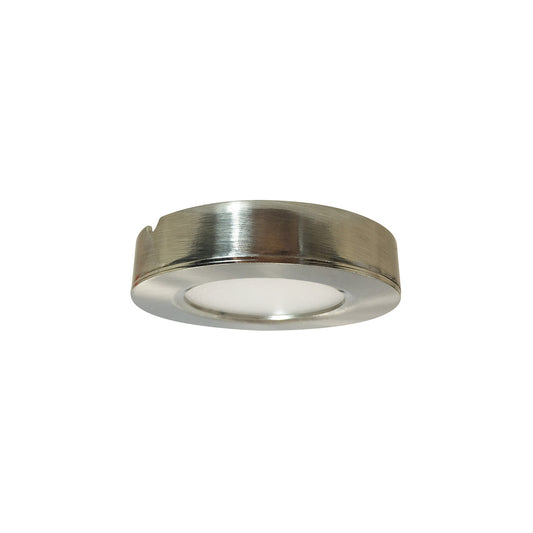 Nora Lighting 12V Josh LED Puck Light, 300lm / 2700K, Brushed Nickel Finish NMP-LED27BN