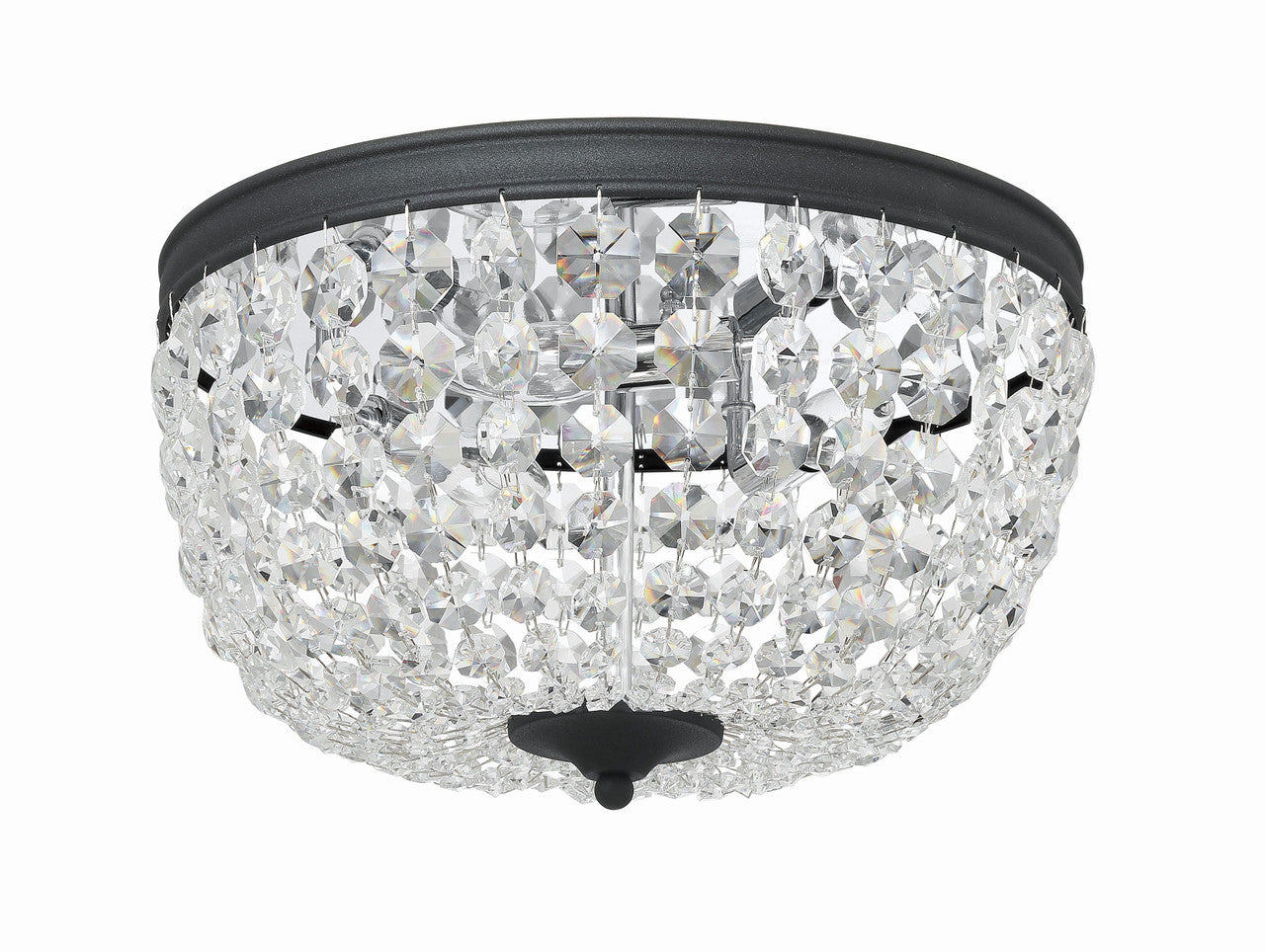 Crystorama Nola 3 Light Black Forged Ceiling Mount NOL-314-BF-CL-MWP