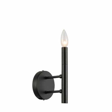 Dainolite 1 Light Incandescent Wall Sconce, Matte Black  NOR-91W-MB