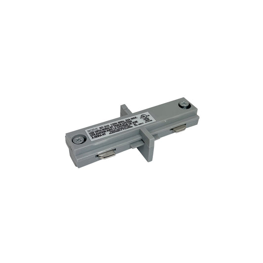 Nora Lighting Straight Connector for 1 Circuit Track, Silver NT-310S