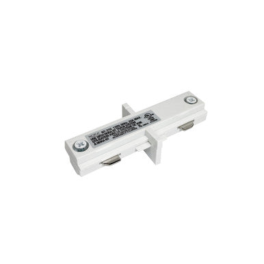 Nora Lighting Straight Connector, 2 Circuit Track, White NT-2310W