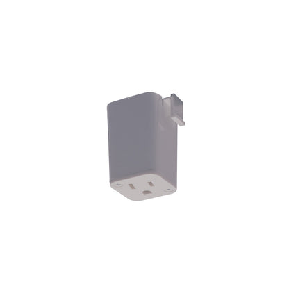 Nora Lighting Outlet Adaptor, 1 or 2 circuit track, Silver NT-327S