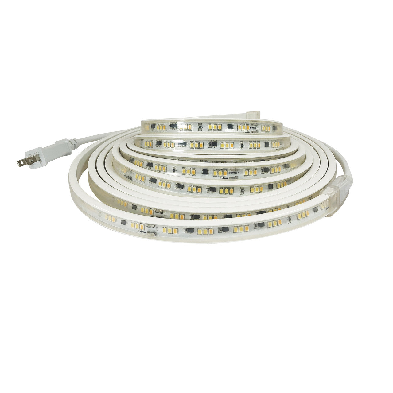 Nora Lighting 120V Continuous LED Tape Light, 150-ft, 330lm / 3.6W per foot, 3000K, w/ Mounting Clips and 8' Cord & Plug NUTP13-W150-12-930/CP