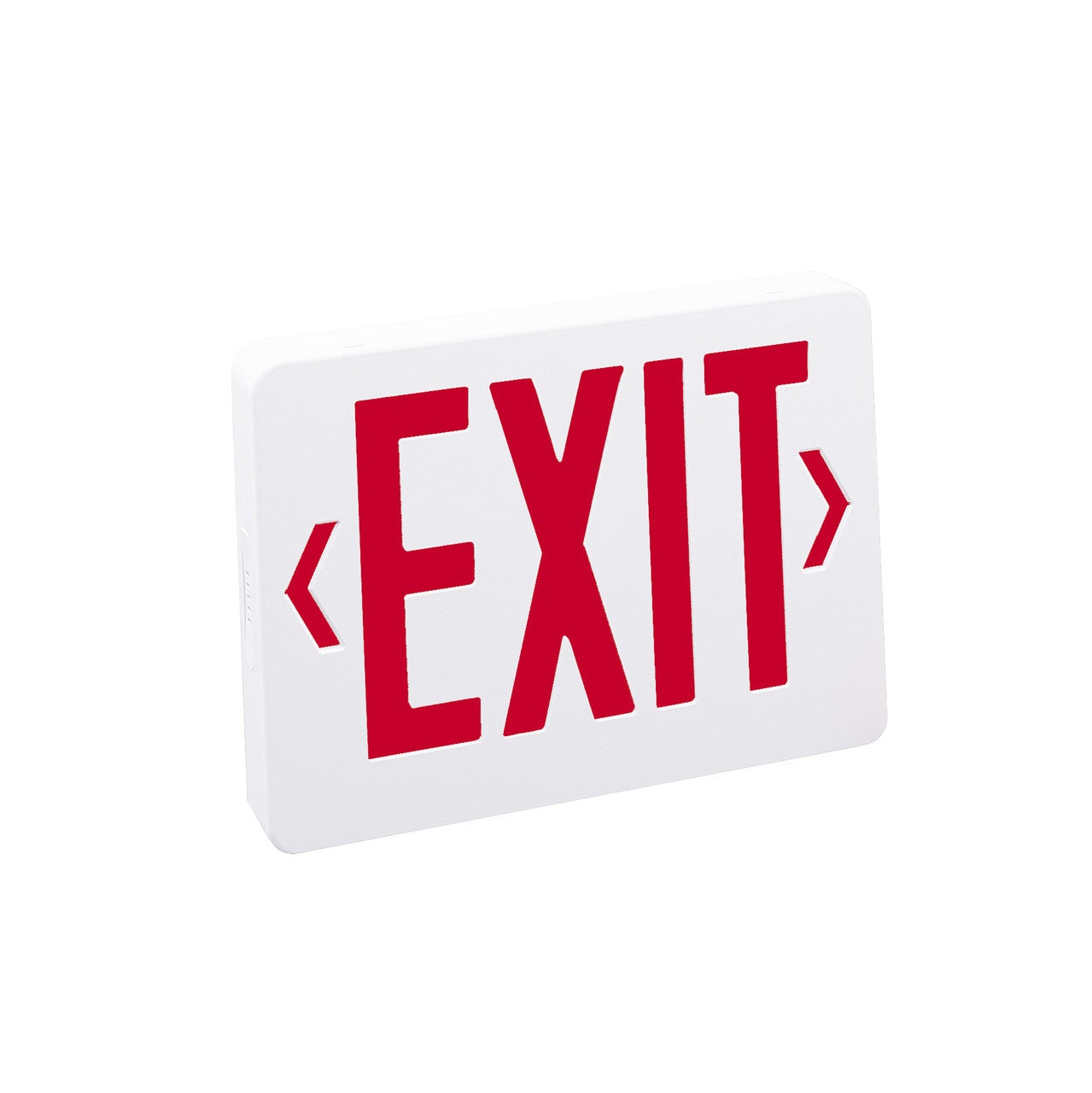 Nora Lighting Thermoplastic LED Exit Sign, Battery Backup, Red Letters / White Housing, Battery Backup NX-603-LED/R