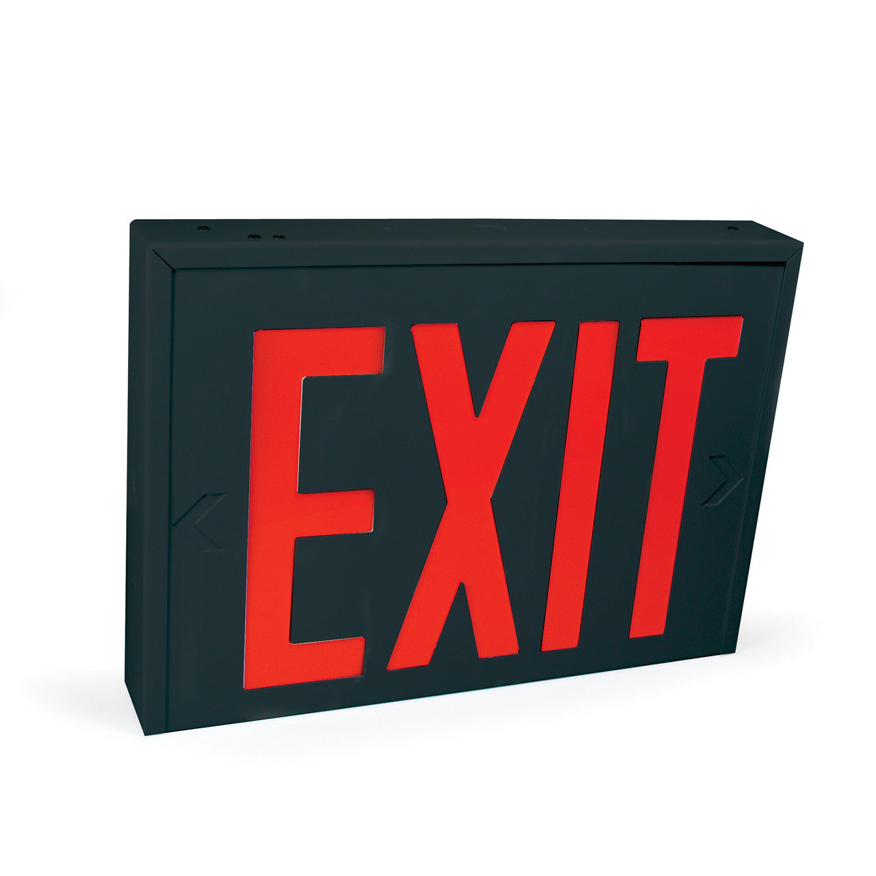 Nora Lighting Steel Body NYC Approved Exit Signs, 8" Red Letters / Black Housing, Battery Backup, 1F/2F NX-550-LEDU/RB