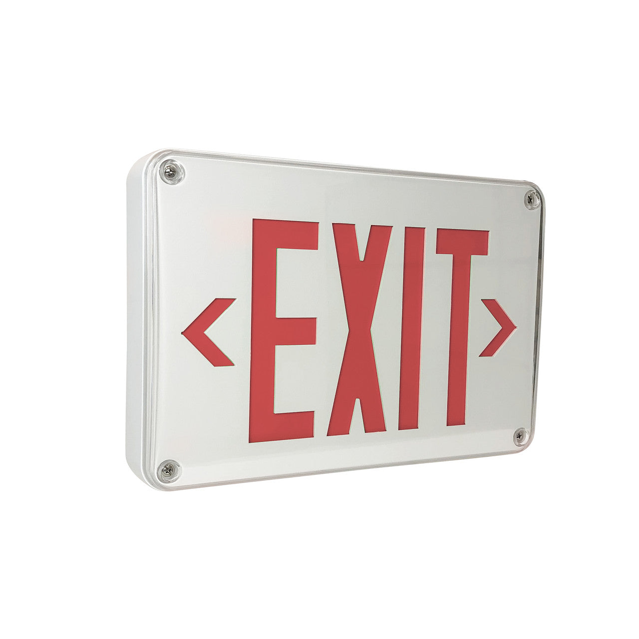 Nora Lighting LED Self-Diagnostic Wet/Cold Location Exit Sign w/ Battery Backup, White Housing w/ 6" Red Letters NX-617-LED/R-CC