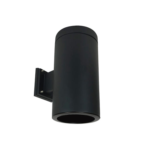 Nora Lighting 6" Cylinder, Black, Wall Mount, Incandescent, Refl., Black NYLI-6WI1BBB