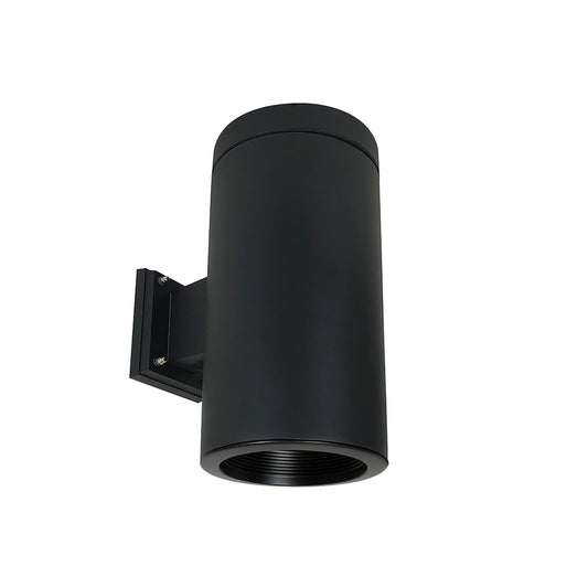 Nora Lighting 6" Cylinder, Black, Wall Mount, 20W Med Base LED, Refl., Black NYLI-6WL201BBB